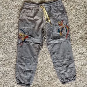 Anthropologie Embroidered Joggers